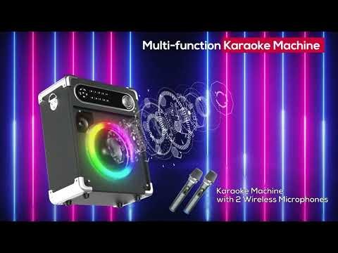 Voijump Karaoke Machine: Portable Light and Shadow Speaker with Dazzling Lights and Powerful Sound