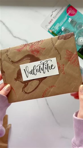 Tombow USA on Instagram: "This is the perfect Valentine’s Day DIY to use up old paper bags around the house! 💌 Hey everyone, Jennifer (@letters.jc) here and I made these envelopes using an old grocery paper bag 🍅🥬 ⁠ ⁠ You can totally recreate this with the inner side of a bag, but I decided to use the design side for the exterior of the envelope because I love the crafty and upcycled touch it gives! If you want to level up this DIY, you can even try it with an old gift bag or leftover craft p