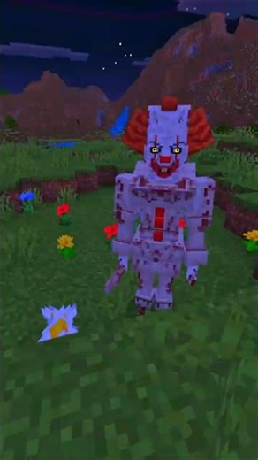 El Payaso PENNYWISE en MINECRAFT es ATERRADOR😨 #shorts