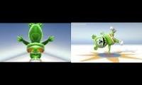 Mix of 2 videos from youtube : Gummy BEAR BACKWARDS