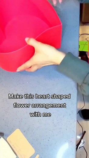 DIY Heart Box Flower Arrangement Tutorial