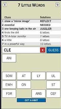 7 Little Words Daily Puzzle June 8 2020 Answers