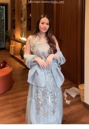 Spotted Sarah Gibson using our Helena Dress in Teal Blue😍💙✨ #fyppppppppppppppppppppppp #auralabel #raya2026 #ootdinspo #lebaran