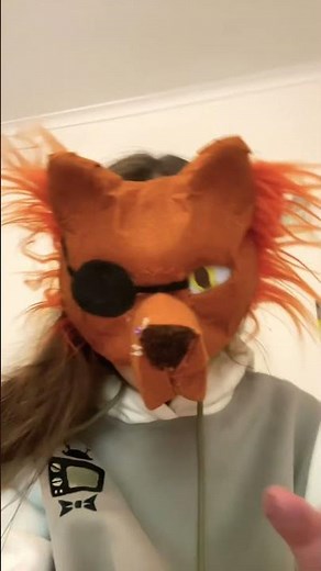 Making a FNAF Foxy mask! 🦊 #fnaf #Foxyfnaf #maskmaking