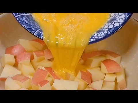 聽說蘋果加雞蛋？簡直太好吃了！看一遍就能學會這道神吃法 #家常菜 #美食教程 #菜谱 #烹饪 #美食制作