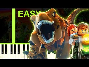 LEGO Jurassic World Theme Song - EASY Piano Tutorial