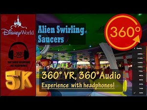 [5K 360°, 360° Audio] Alien Swirling Saucers Immersive VR, Toy Story Land - Hollywood Studios