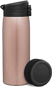 Simple Modern Insulated Thermos Travel Coffee Mug with Twist & Snap Flip Lid | Leakproof Reusable Stainless Steel Tumbler Cup | Gifts for Women Men Him Her | Kona Collection | 16oz | Moonlight