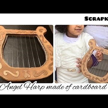 Kids Craft | Perishable toy | Angel Harp made of cardboard