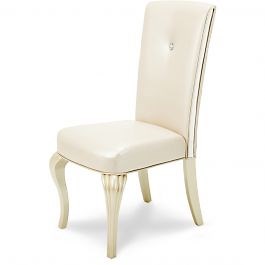 AICO Michael Amini Hollywood Loft Side Chair in Pearl - Set of 2