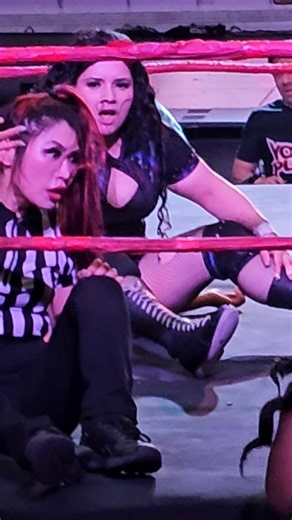 Referee Joyce EXTREMELY mad about this #womenswrestling
