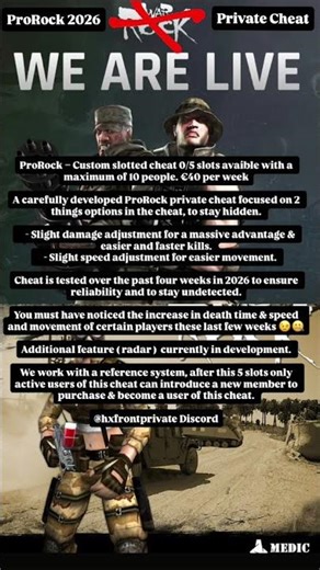 ProRock WarRock private cheat slotted! #prorock #warrock #privatecheat