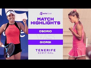 Camila Osorio vs. Camila Giorgi | 2021 Tenerife Semifinal | WTA Match Highlights
