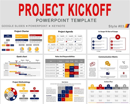 Project Kickoff Presentation Template, Project Kickoff Template, Project Kickoff Meeting Powerpoint Template, Project Management Kick-off - Etsy
