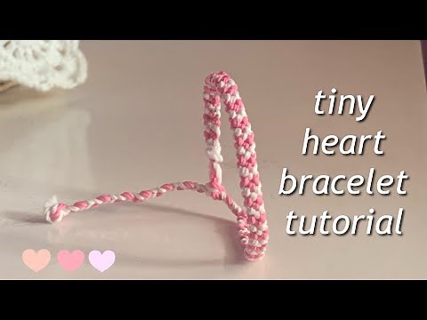 Easy & simple tiny heart bracelet tutorial || yarnivora