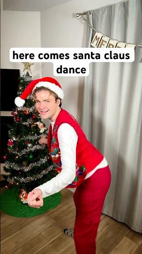 attempting the here comes santa claus dance to save my christmas song! 🦌🎄