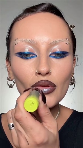 Artistry in full cyber force 🌌 Our formulas are engineered for play, powered by pigment, and designed to move at the speed of your imagination. Every shade adapts to your energy with a smooth glide and hyper-saturated payoff for a look that’s futuristic, fluid, and fearless. 👽 Are you recreating @frankieedarling’s cyber glam? Plug into this next-level look at kaleidos.com! | Kaleidos Makeup