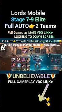 Lords Mobile Elite 7-9 | F2P 3★ Clear AUTO 👉 2 TEAMS Strategy | Fiery Passion (Way of Fire) Guide