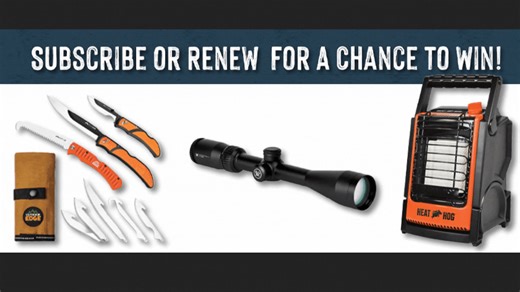 Subscribe or renew your subscription to Wildlife in North Carolina magazine for as little as $10 a year for two chances to win a fabulous prize pack of outdoor gear worth more than $500. Additionally, all subscriptions placed in 2023 are eligible for the grand prize giveaway, which is a Pelican Pedal Kayak and paddle, rod & reel combo, a personal flotation device and dry bag. Head over to bit.ly/2LThnOR to subscribe and view the contest rules. Best of luck! | NC Wildlife Resources Commission