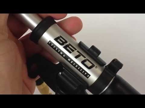 Beto 2-in-1 Shock Tire 2-stage Mini Bike Pump with Gauge