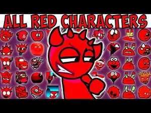 ALL RED CHARACTERS | FNF Character Test | Gameplay VS Playground