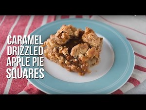 Caramel Drizzled Apple Pie Squares