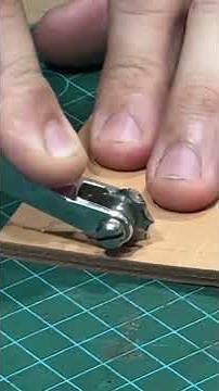 How to use a stitching awl 🪡 #leathercraft #shorts