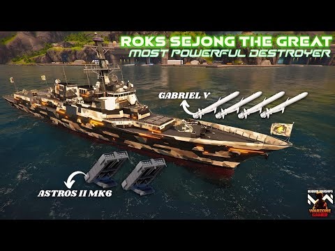 Most Powerful Destroyer| Roks Jeongjo The Great| 4x Gabriel V Missile| Modern Warships