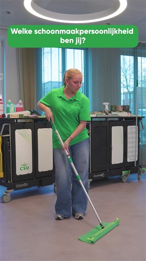 Iedereen heeft zijn eigen schoonmaakstijl. Welk type ben jij? 🧼🧹 In onze video laten we drie schoonmaak persoonlijkheden zien: de perfectionist, de speed cleaner en de gadget guru. Herken jij jezelf in één van deze types Laat het ons weten in de reacties 👇 #CSUSchoonmaak #WerkenBijCSU #SchoonmaakPersoonlijkheid #Schoonmaken
