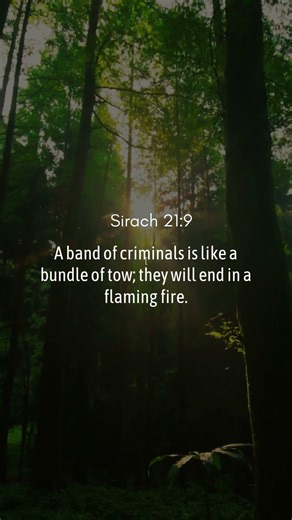 A band of criminals is like a bundle of tow; #bibleverse