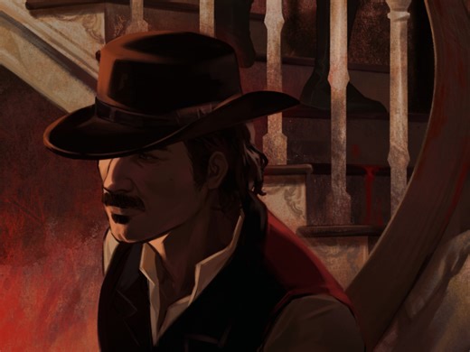 【荒野大镖客2/绘画过程】古恨今仇