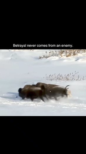 1.9M views · 10K reactions | Bison throws its friend to the wolves to...