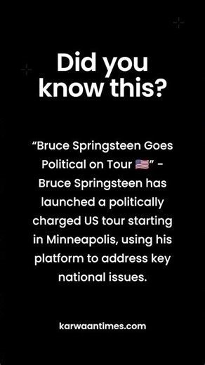 Bruce Springsteen’s Political Tour Begins in Minneapolis