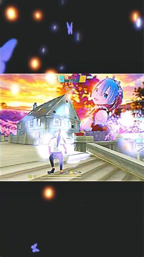 FF RE: ZERO... REM SKY CHANGE EFFECT. 😍 #freefire #anime girl sky change effect #short video 🥰😍🥰