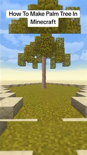How To Make Palm Tree In Minecraft #fyp #viral #minecraft