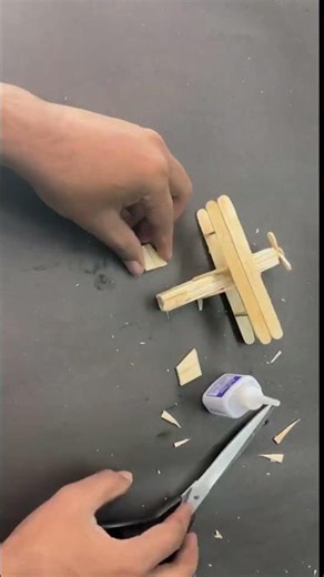 Mini Aircraft Made from Ice Cream Sticks ✈️ | Amazing DIY Craft