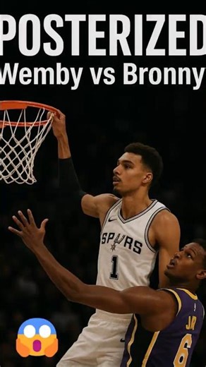 Victor Wembanyama POSTERIZES Bronny James! 😱 The Alien Strikes Again 💥 #NBA #Shorts