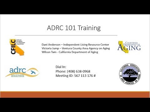 ADRC 101 Training