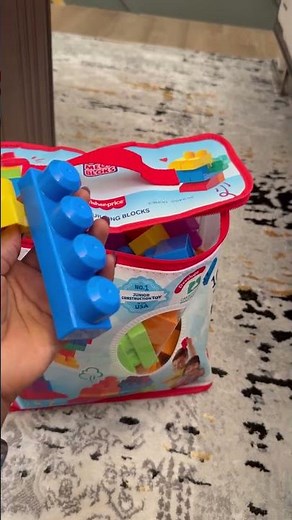 MEGA BLOKS First Builders Toddler Blocks Toys Set, Big Building Bag Collection with 80 Pieces and St