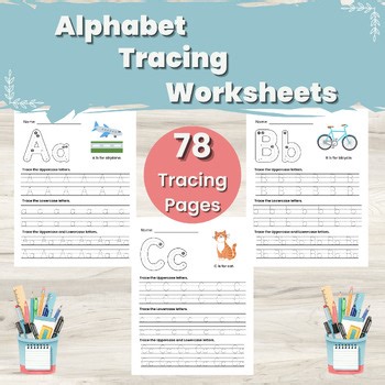 Learn to Write Letters Printable | Preschool Alphabet Tracing Worksheets