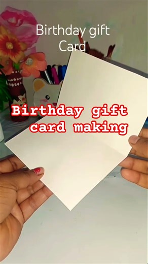 birthday gift card making #craft #trending #youtubeshorts