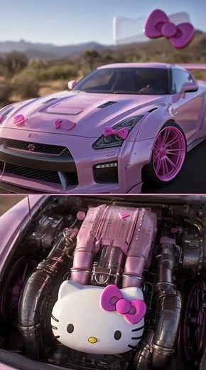 Hello Kitty Supercar Just Took Over the Desert Highway! #hellokitty #supercarculture #usaesthetic