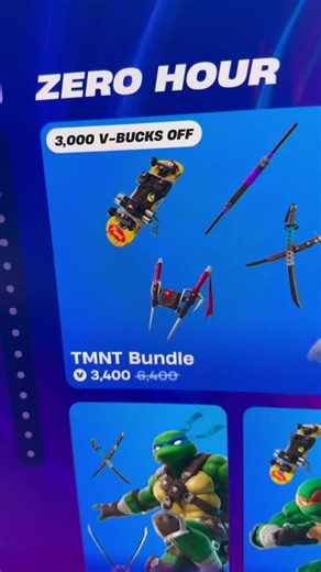 TMNT bundle in FORTNITE! #fortnite #fortniteitemshop #fortniteskins #tmnt #EpicPartner
