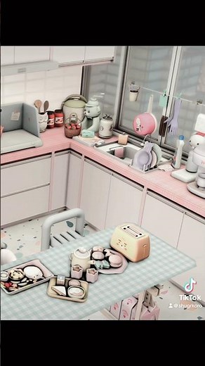 Kawaii Sims 4 Korean Apartment Decoration | Speed Build Sims4 Cutecore Kawaii
