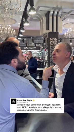 Things escalated quickly when Trax pulled up on AKAY jewelers for scamming customers under his name. Here’s a closer look at the attack. According to Trax, AKAY jewelers tried to choke him with his own chain. Trax NYC has been known to constantly support customers and the community while also putting us on to key information about jewelry and diamonds. He was quick to address this situation and unfortunately things got ugly. #trax #nyc #jewlery #diamonddistrict #diamonds