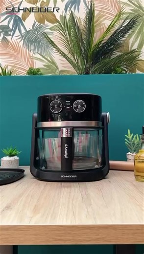 🔥 SCHNEIDER SAMURAI AIR FRYER 4,5 XL – FLIP & GRILL 2 EN 1 🔥 Envie de manger sain sans renoncer au goût ? La nouvelle Air Fryer Schneider est faite pour vous ! ✔️ 2 appareils en 1 : Air Fryer Grill ✔️ Capacité 4,5 L – idéale pour 3 à 4 personnes ✔️ Cuisson sans huile ✔️ Panier en verre pour surveiller la cuisson ✔️ Facile à nettoyer ✔️ Design moderne et élégant 🍟 Poulet croustillant 🥩 Viandes grillées 🥦 Légumes savoureux 🍰 Desserts rapides 📍 Disponible dans notre magasin 📞 Contactez-nous