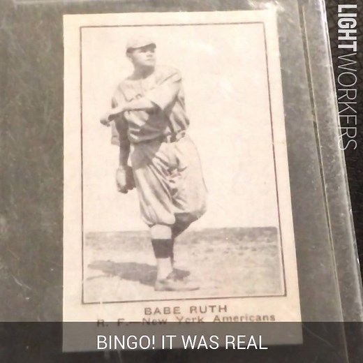 37K views · 63 reactions | Avid card collector made the discovery of a lifetime at a baseball card shop in Reno– A 1921 Babe Ruth Card! ⚾️⚾️⚾️ | LightWorkers | Facebook