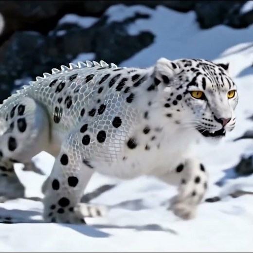 The Snow Lizard | White Tiger–Lizard Hybrid