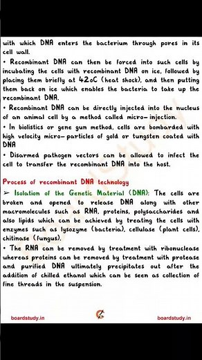 NCERT Class 12 Biology Biotechnology Principal and Processes Handwritten Notes pdf #shorts #ytshort