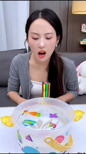 When You Try Drawing on Water 🤯 But a Magical Marker Makes It Float 😂🎨✨